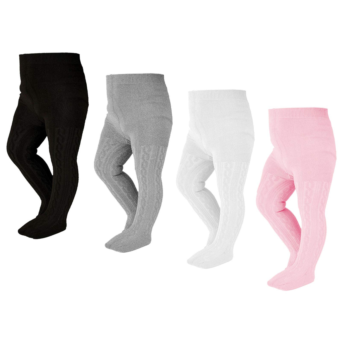 EPEIUS Baby Girl Tights Thick Cable Knit Leggings Stockings Cotton Pantyhose for Newborn Infant Toddler 3/4/5/6 Pack