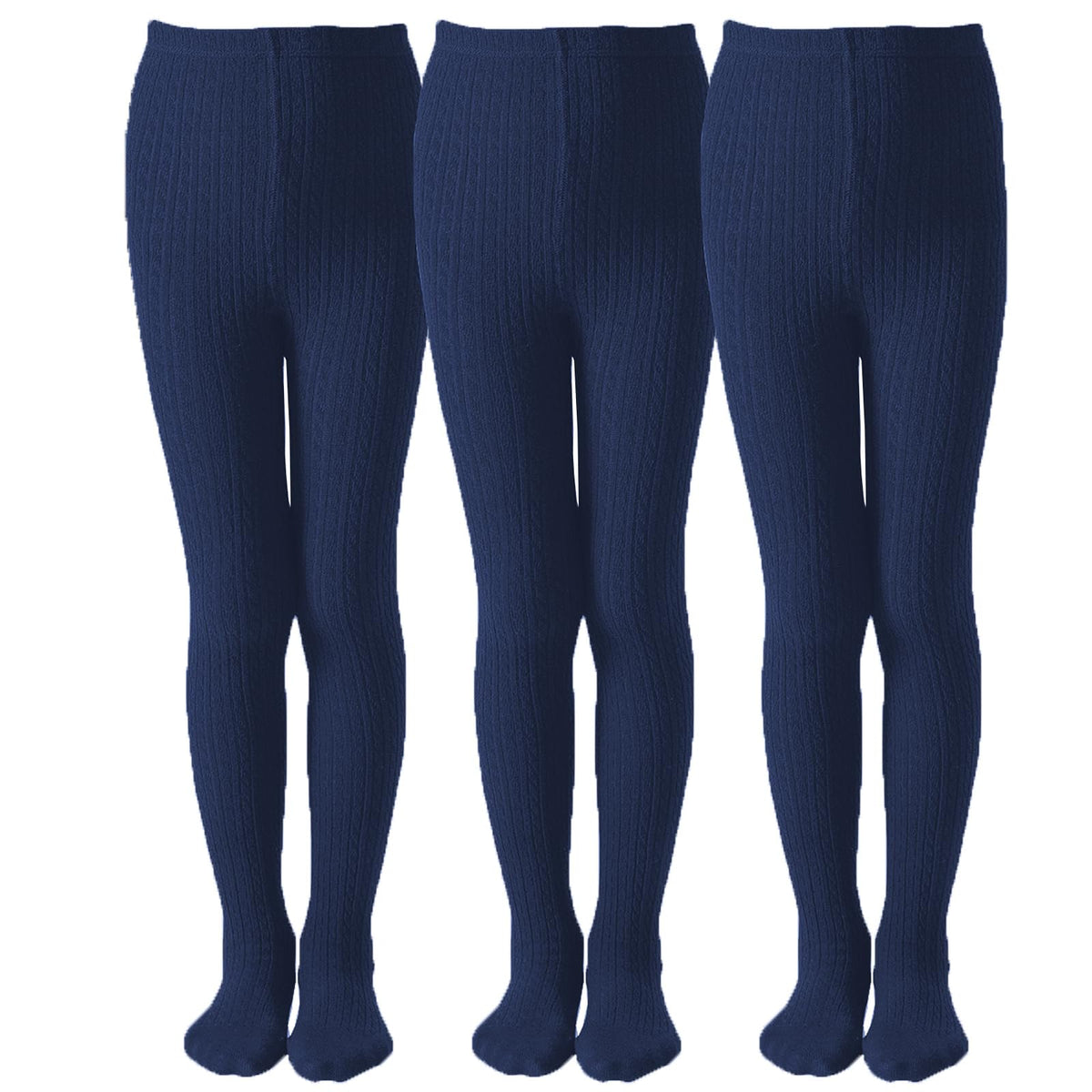 EPEIUS Baby Girl Tights Thick Cable Knit Leggings Seamless Cotton Toddler Girls Stockings School Tights for 2T-12 Years