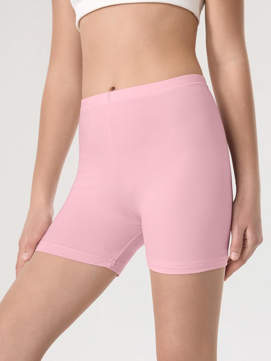 6 Pack Girls Bike Shorts Toddler Cartwheel Under Dress Shorts Dance Clothes