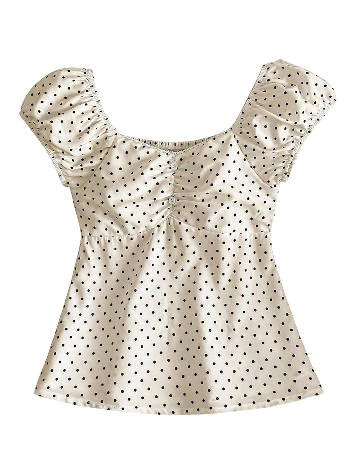 SOLY HUX Girl's Cute Gingham Tops Short Sleeve Blouse