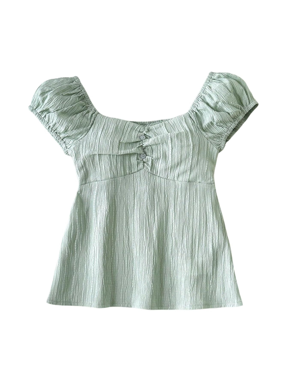 SOLY HUX Girl's Cute Gingham Tops Short Sleeve Blouse