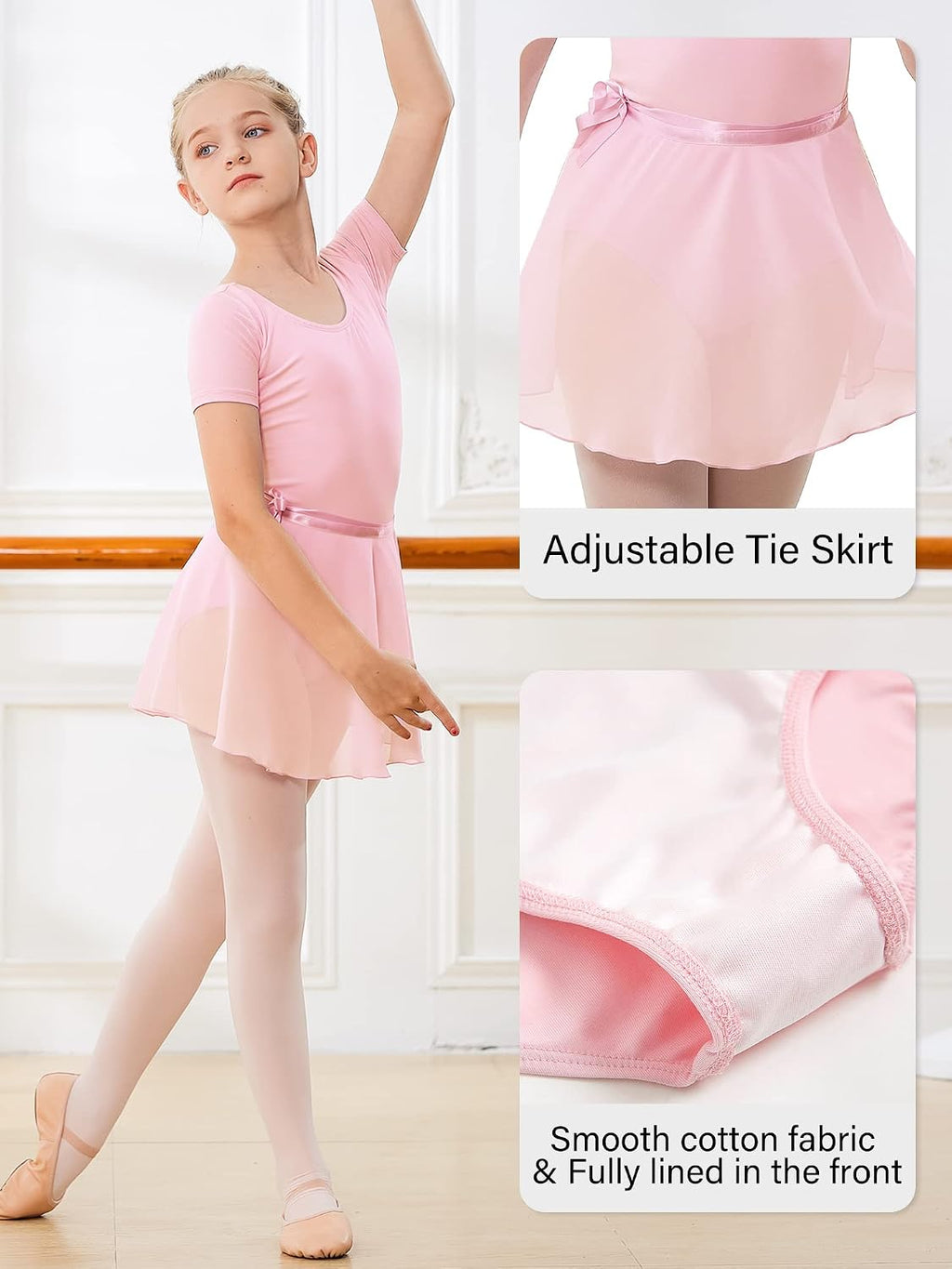 Stelle Girls Ballet Leotards Toddler Dance Combo with Skirt and Tights