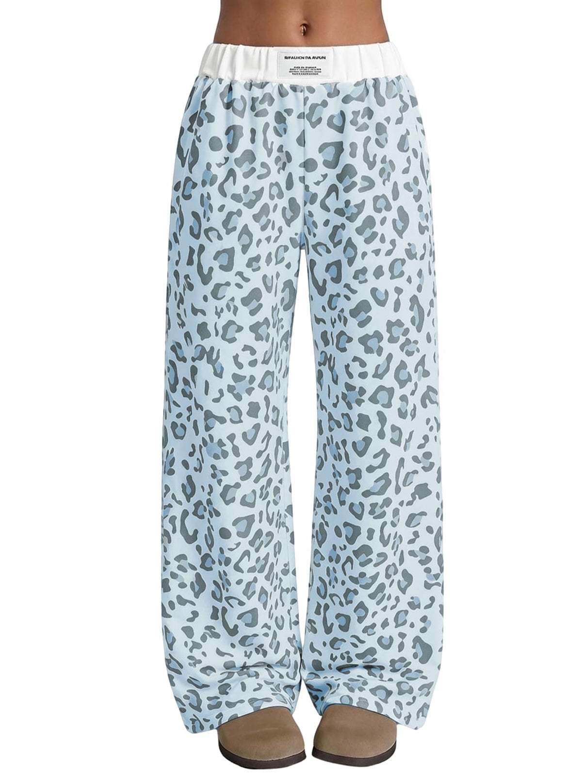 RoseSeek Girl's Wide Leg Baggy Sweatpants Patched Track Pant Joggers Trendy