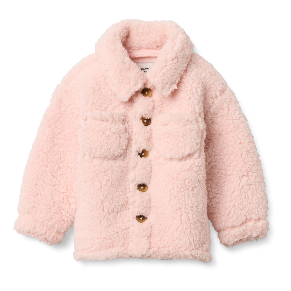 Amazon Essentials x Sofia Grainge Unisex Babies' Sherpa Overshirt Bottonfront Jacket