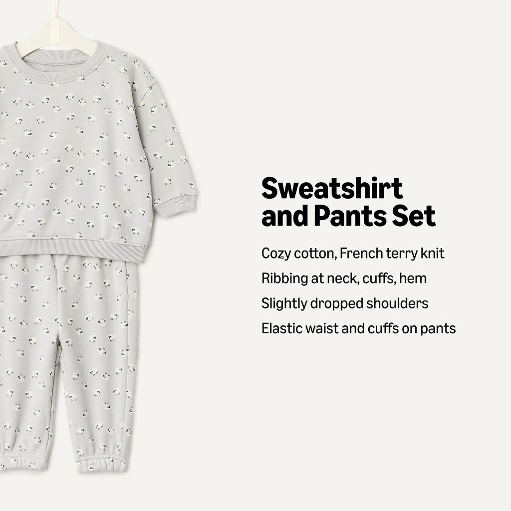 Amazon Essentials x Sofia Grainge Unisex Toddlers and Babies' Sweatshirt & Sweatpant Set