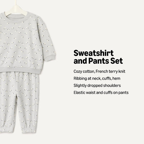 Amazon Essentials x Sofia Grainge Unisex Toddlers and Babies' Sweatshirt & Sweatpant Set