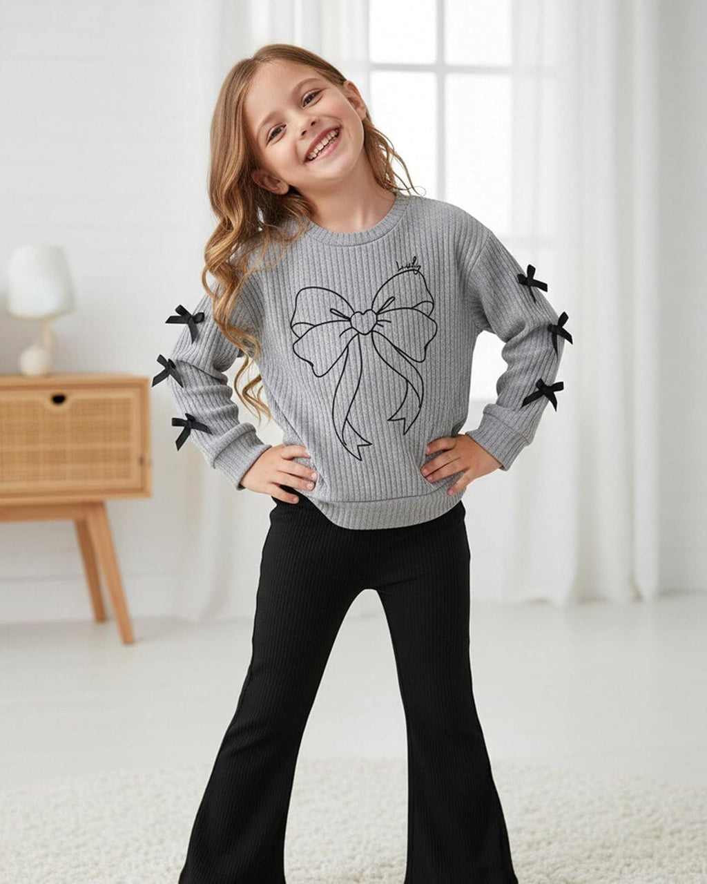 SODLON Girls Clothes Kids Winter Outfits Little Girl Clothing Sets 3-8Y