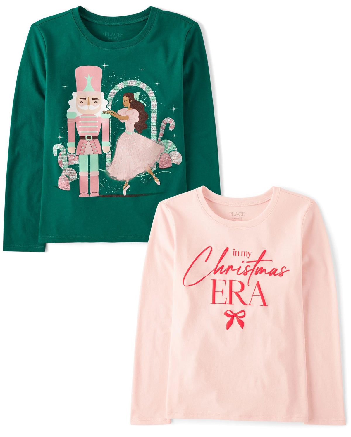 The Children's Place Kids' All Holidays,Birthdays Long Sleeve Graphic T-Shirts,2 Pack