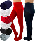 ToBeInStyle Girl’s Pack of 6 Opaque Knit Density Pull-On Warm Winter Tights