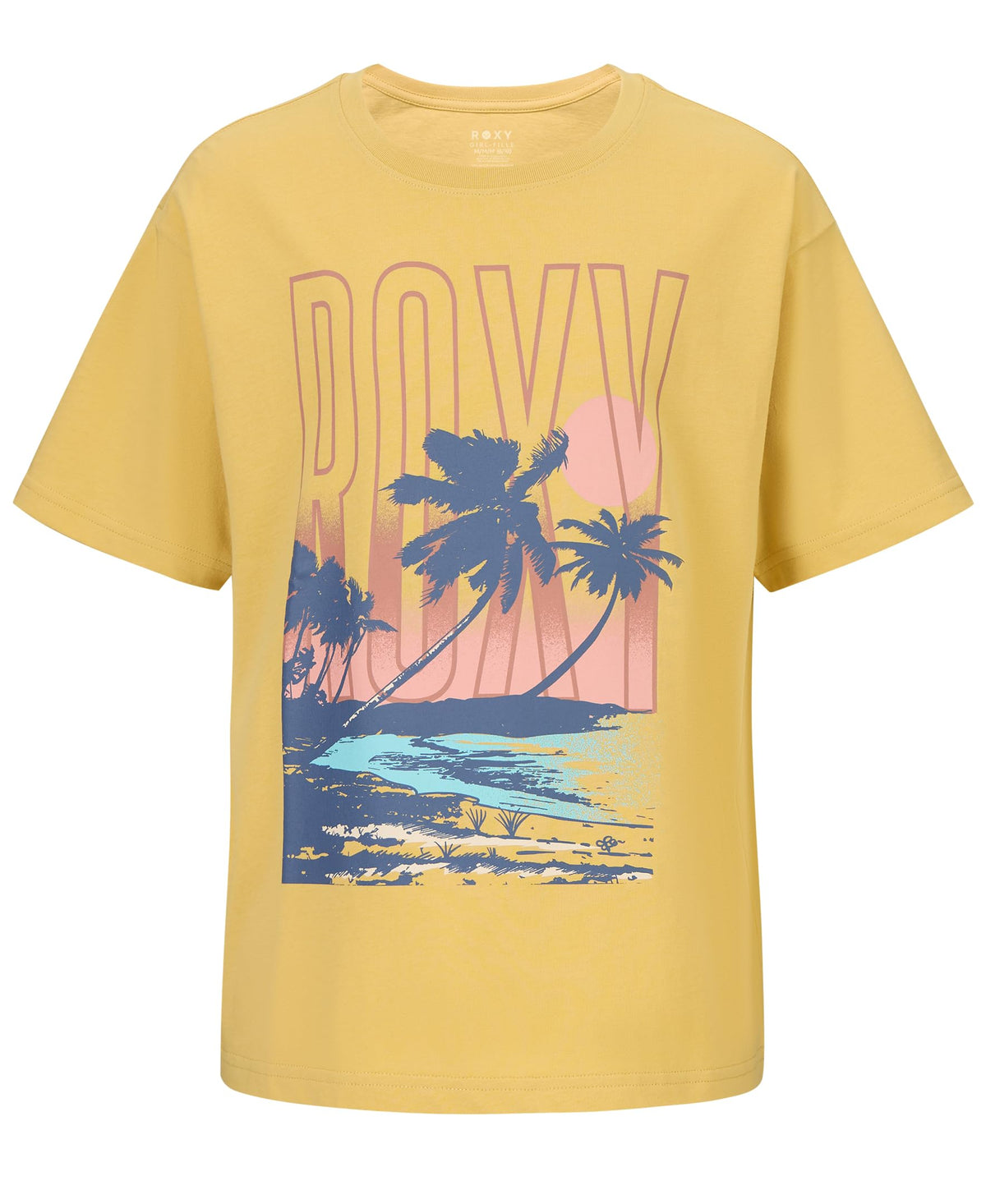 Roxy Girls' Short Sleeve Oversized Fit Logo Tee, Crew Neck Graphic T-Shirt, Soft & Comfortable