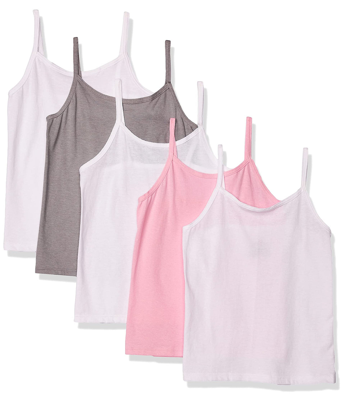 Hanes Girls' Camisole, 100% Cotton Tagless Cami, Toddler Sizing, Multiple Packs & Colors Available