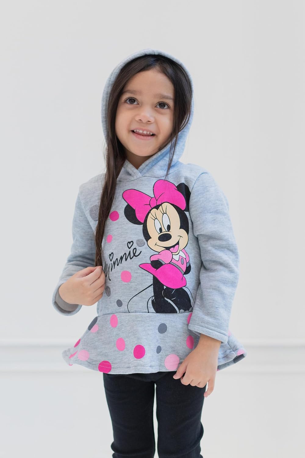 Disney Minnie Mouse Girls' 2-Piece Fleece Hoodie and Leggings Set
