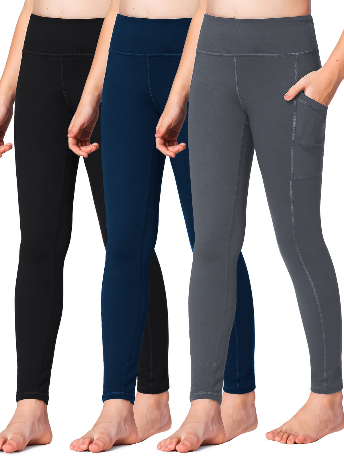 Stelle Girls Leggings with Pockets Kids Dance Yoga Running Athletic Pants