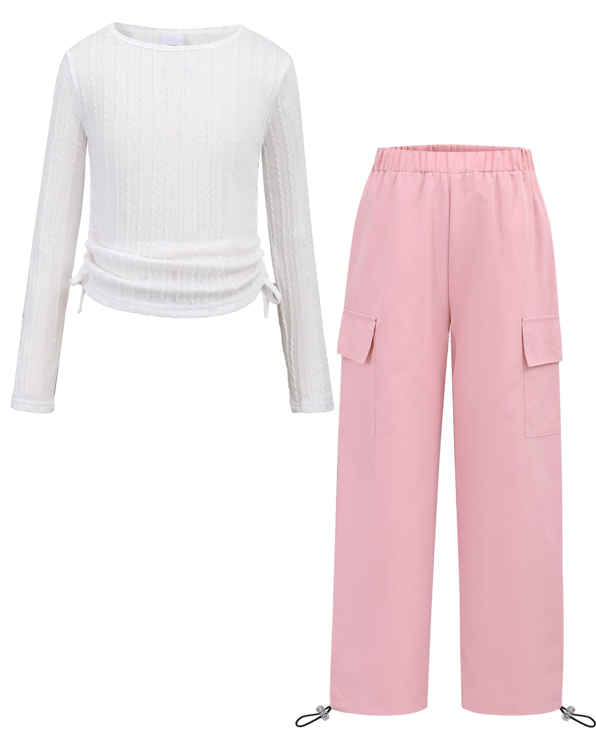 Girls Clothes 2 Piece Fall Winter Cargo Pants Outfits For Teen 5-14