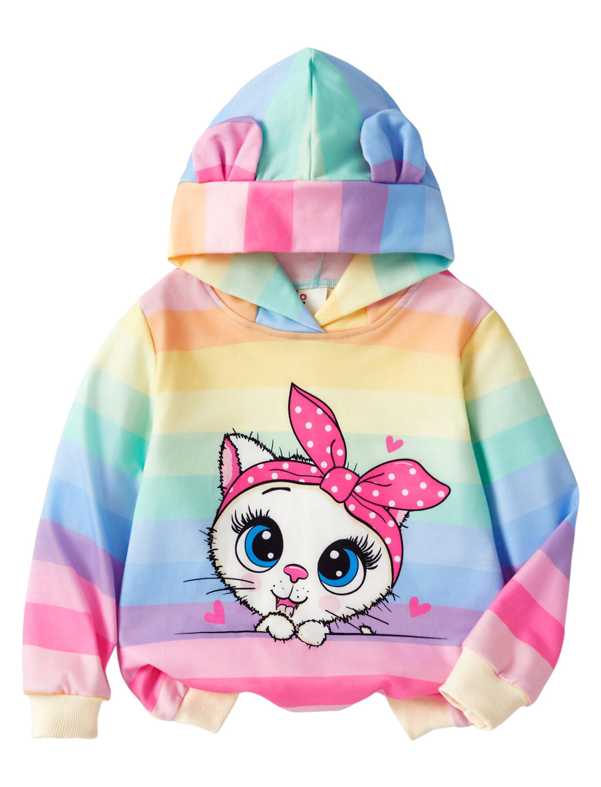 PATPAT Girls Graphic Hoodies Cute Print Pullover Hooded Sweatshirt 4-14Y