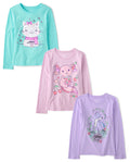 The Children's Place girls Assorted Everyday Long Sleeve Graphic T-shirts