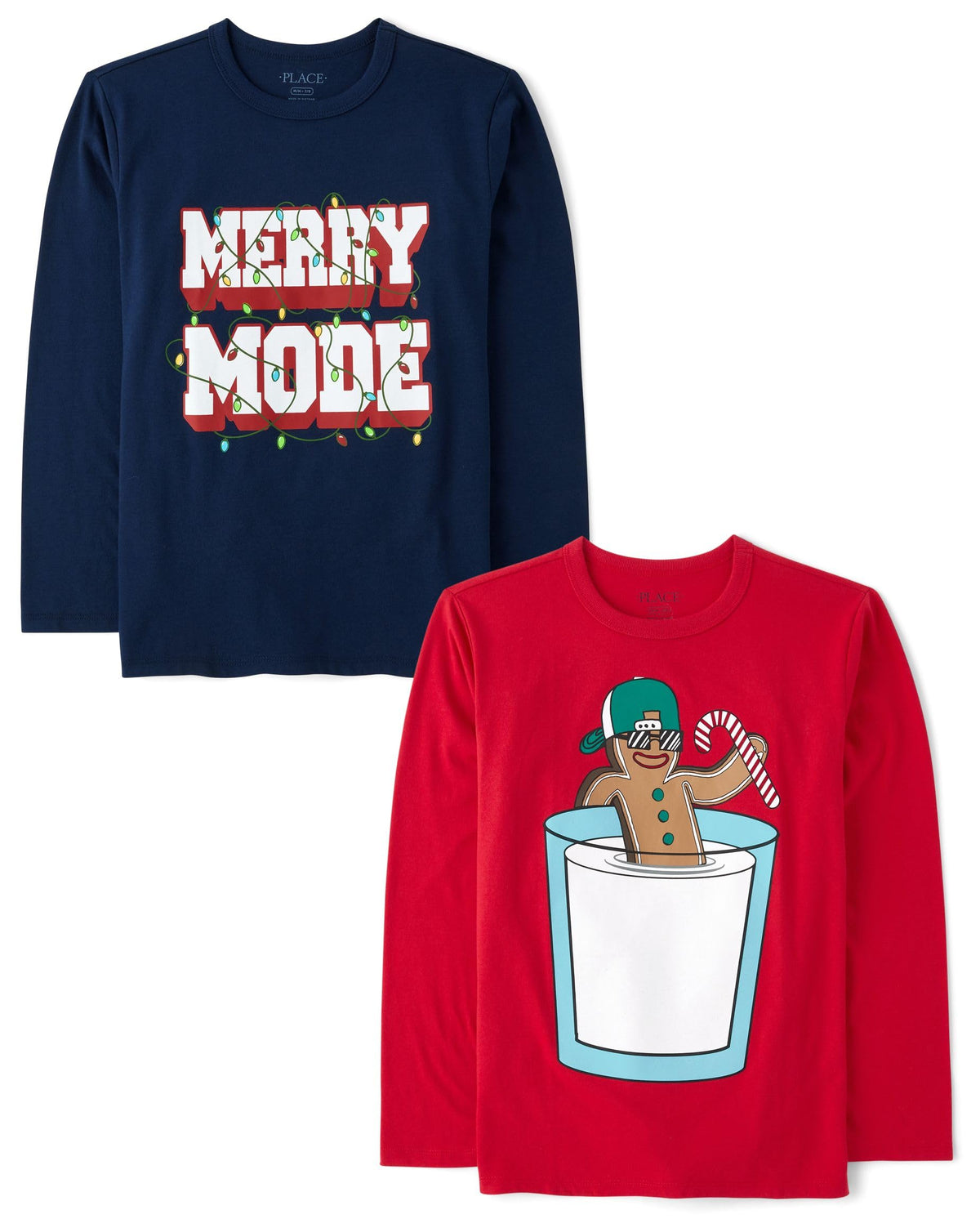 The Children's Place Kids' All Holidays,Birthdays Long Sleeve Graphic T-Shirts,2 Pack