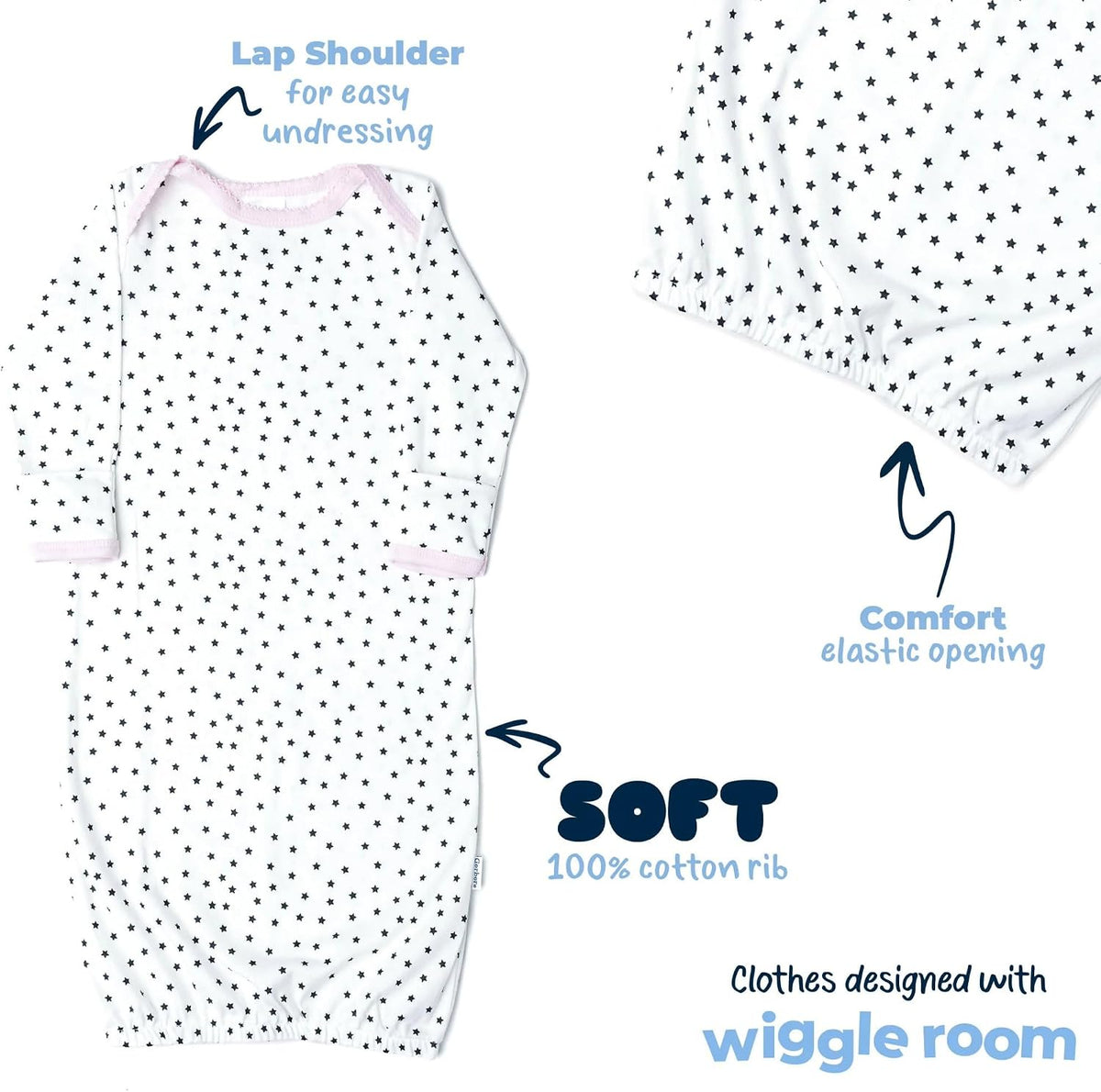 Gerber Baby Girls' 4-pack Sleeper Gown