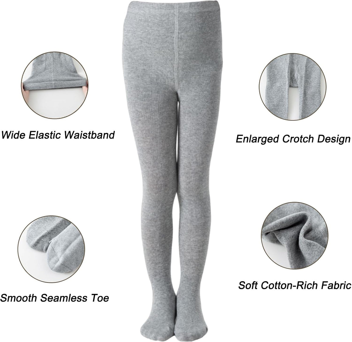 Girls Tights Cotton Seamless Toe School Uniform Stockings Ages 2-10
