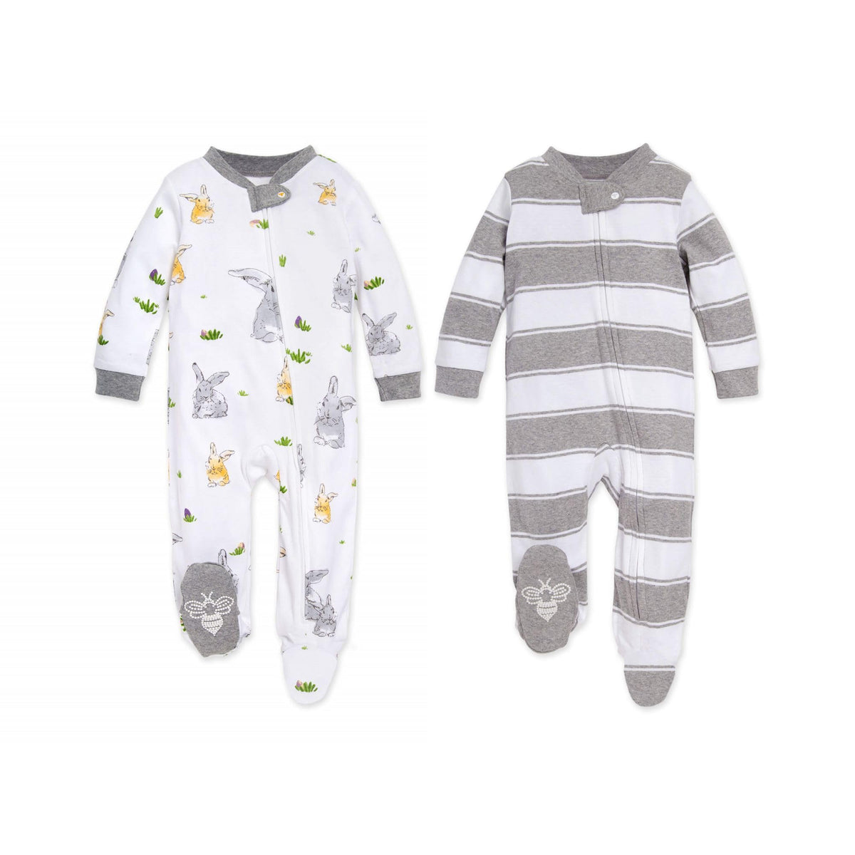 Burt's Bees Baby Boys Footless Pajamas, Sleep and Play Loose Fit, 100% Organic Cotton Soft One-piece PJs, Sizes NB to 6-9 Months