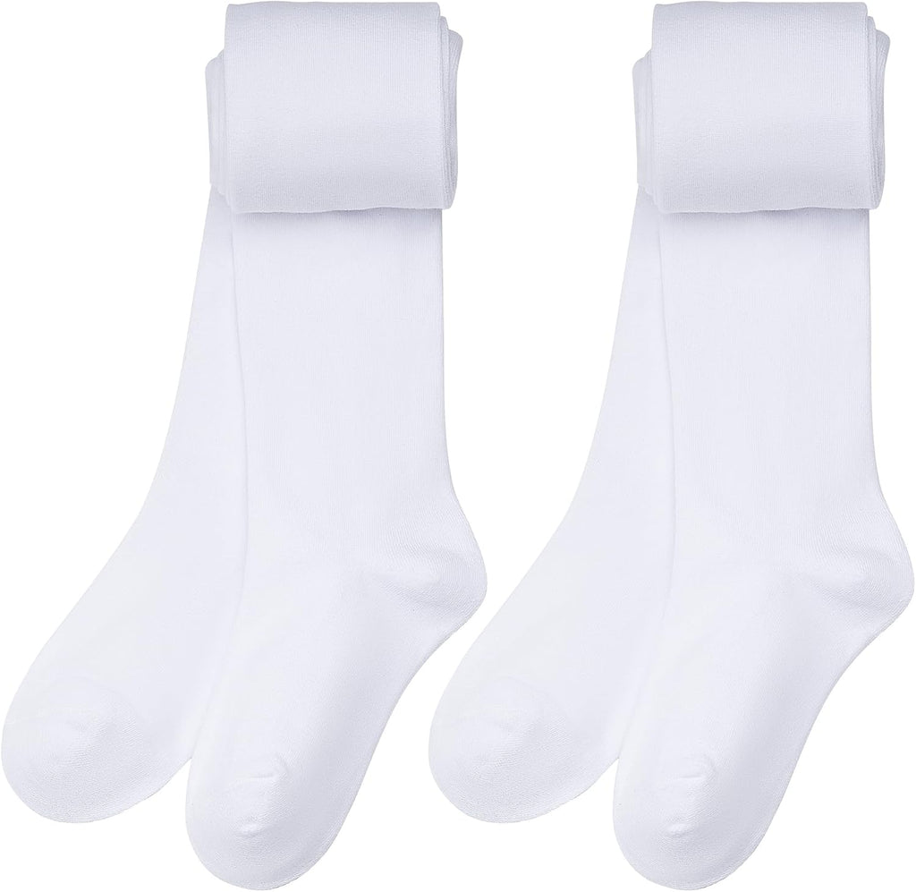 Dxhycc 2 Pack Girls Cotton Tights School Dress Tights Warm Legging 2T-13Y