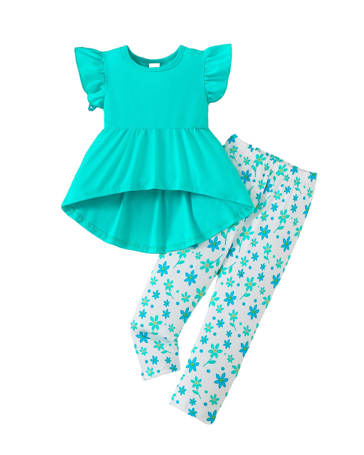 Doresbebe Toddler Girl Clothes Kid Fall Outfit Ruffle Sleeve Shirt Top Floral Pants Winter Clothing Set