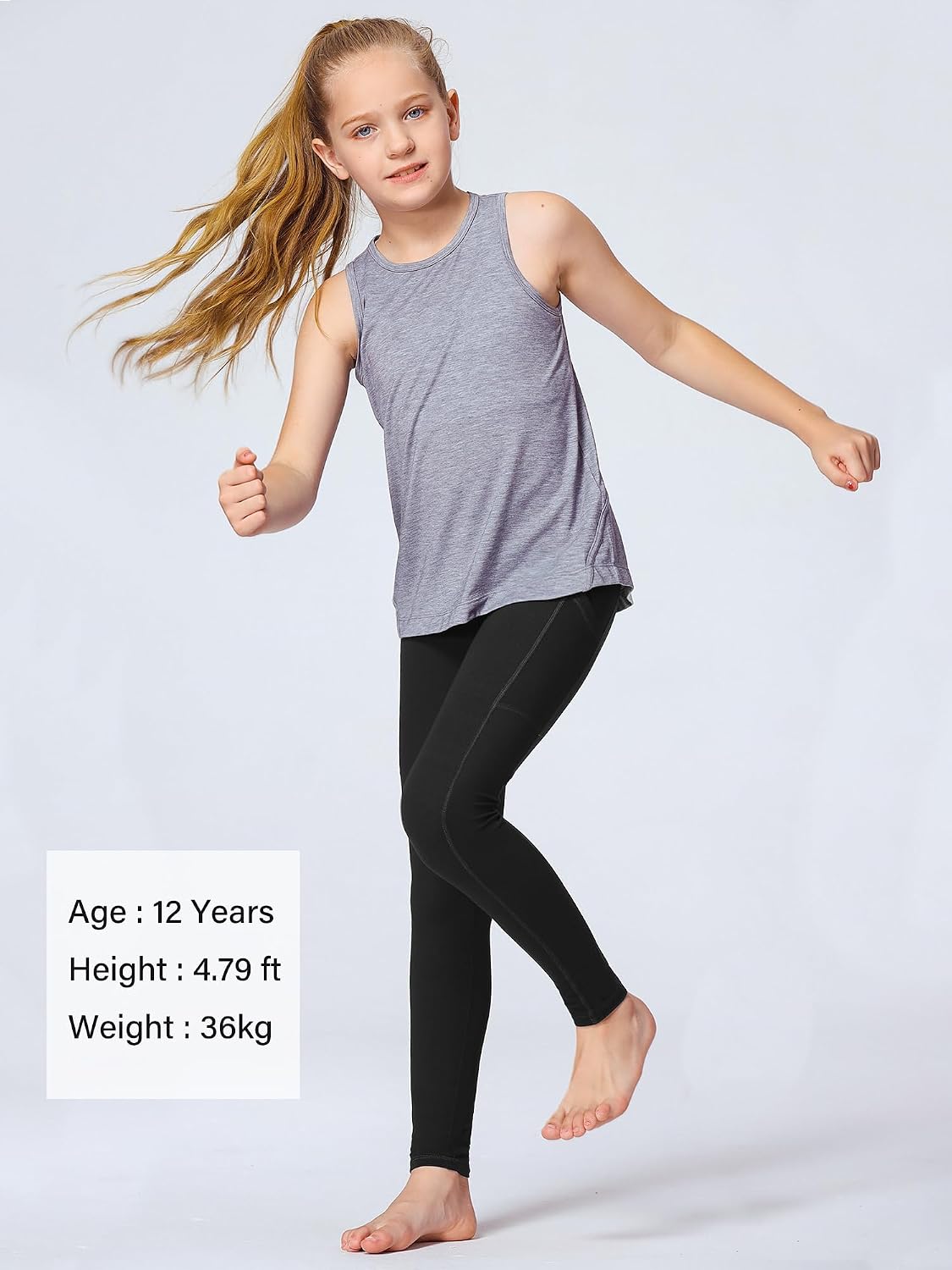 Stelle Girls Leggings with Pockets Kids Dance Yoga Running Athletic Pants