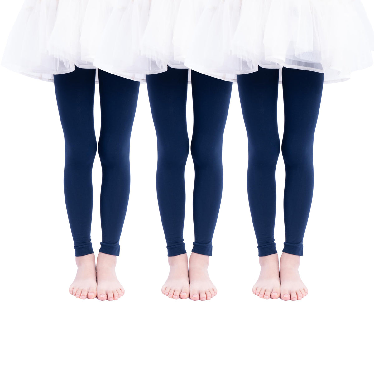 Paralinda 3 Pairs Girl's Microfiber Footless Tights, Girls Dance Tights Footless