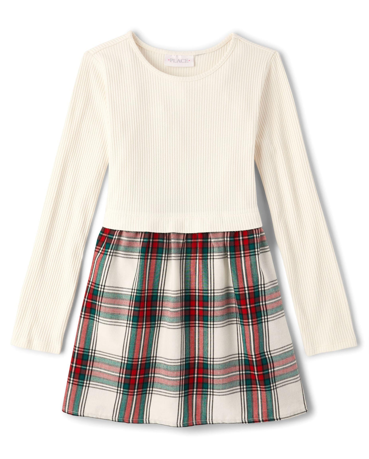 The Children's Place Girls Printed Skater Dress, Long Sleeve