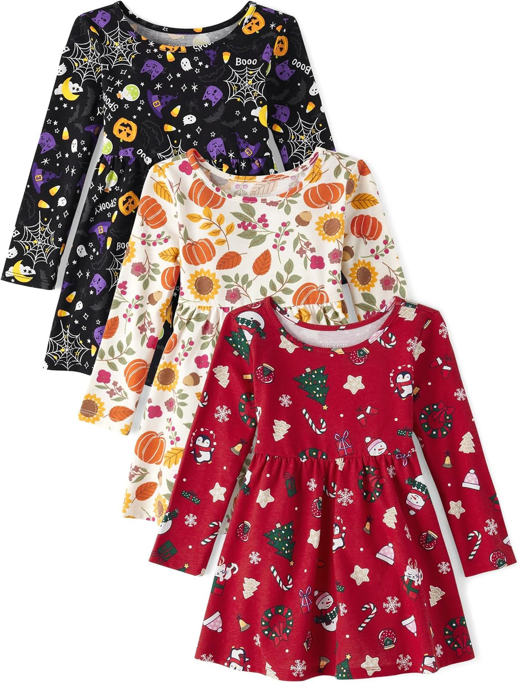 The Children's Place Girls and Toddler Skater Dress, Long Sleeve