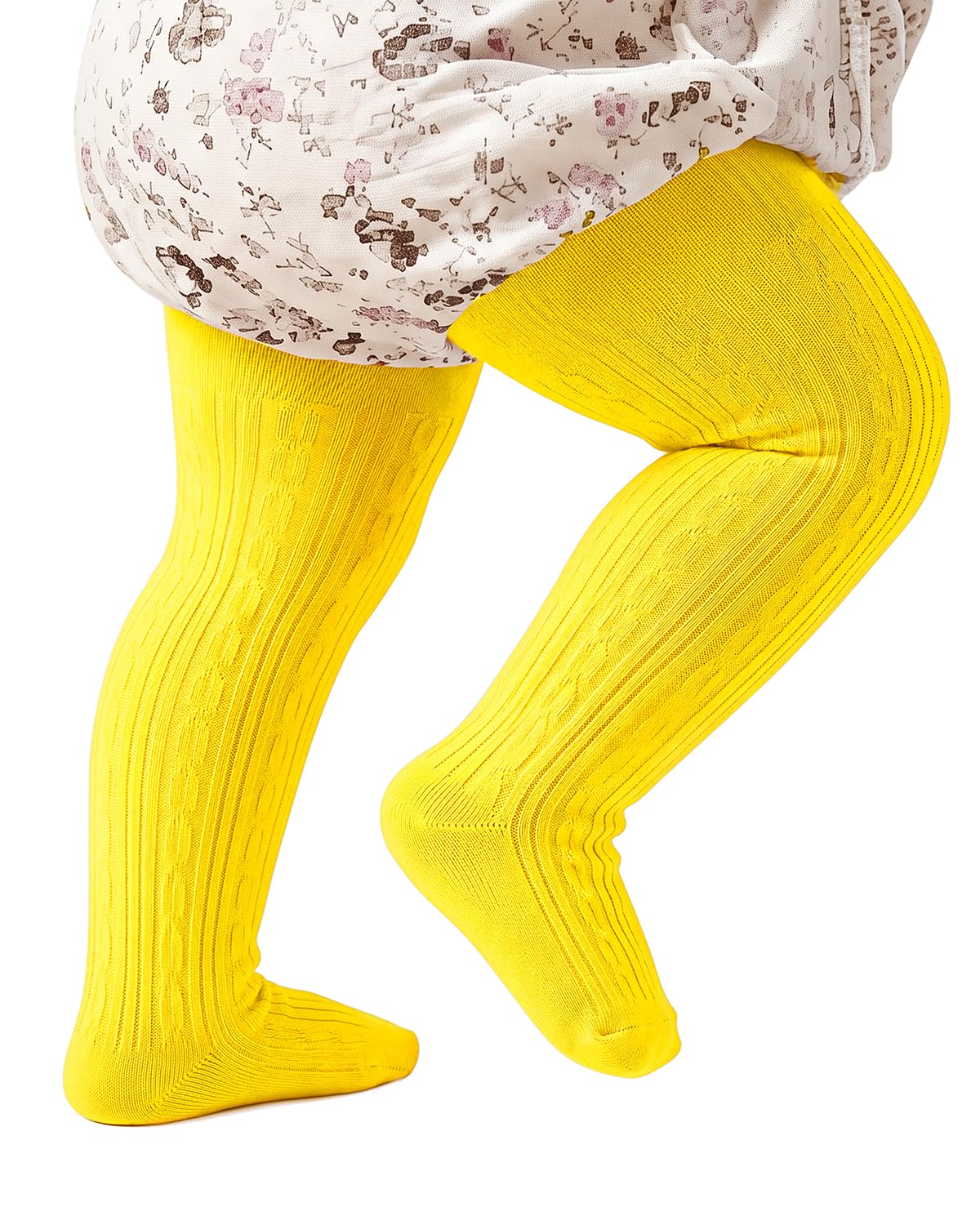 Century Star Baby Girls Cotton Cable Knit Tights for 0-4 Years Toddler