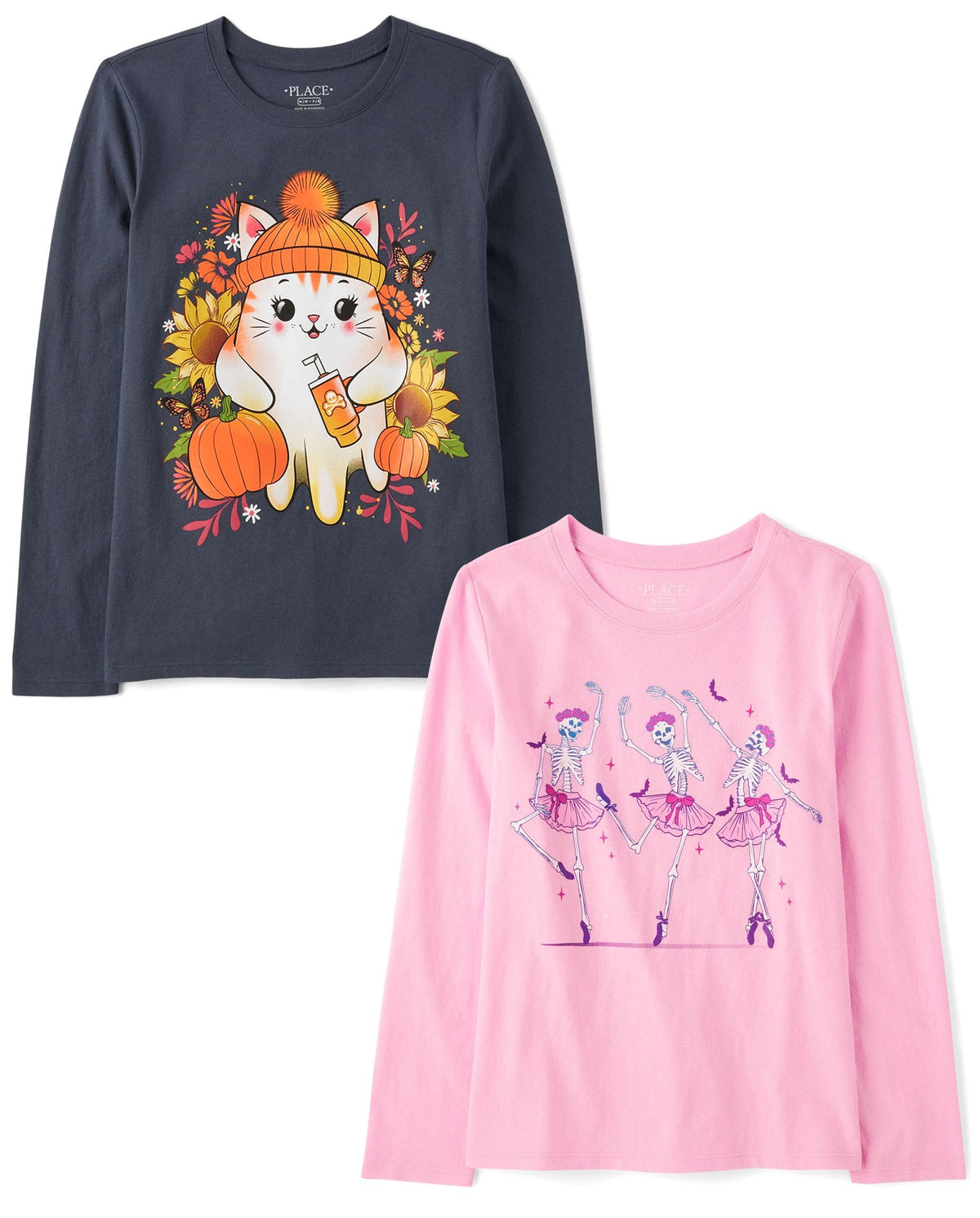 The Children's Place Kids' All Holidays,Birthdays Long Sleeve Graphic T-Shirts,2 Pack