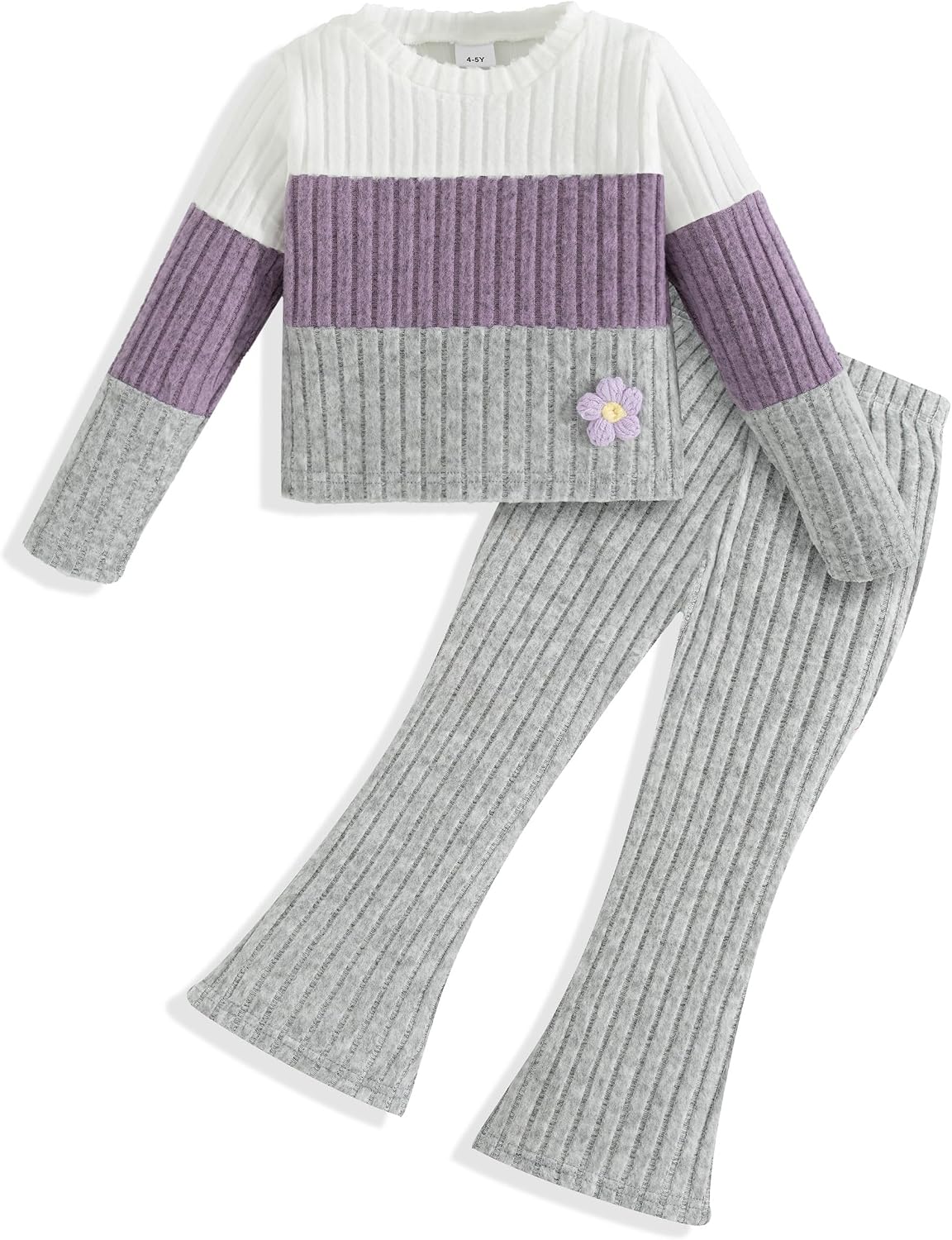 Toddler Girl Clothes Ribbed Fall Winter Outfits for Girls 2-8 Year