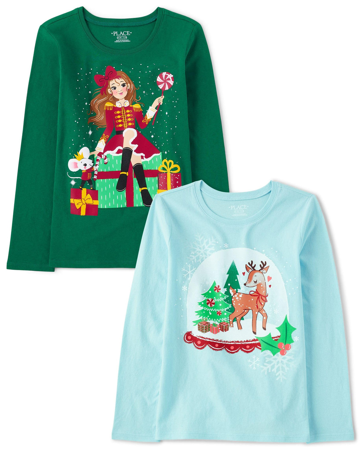 The Children's Place Kids' All Holidays,Birthdays Long Sleeve Graphic T-Shirts,2 Pack