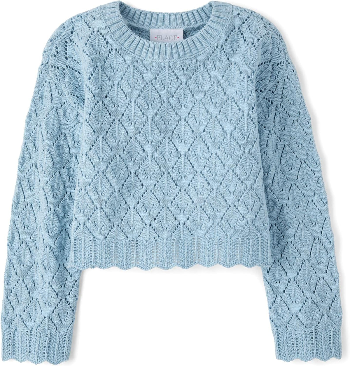 The Children's Place Girls' Long Sleeve Crew Neck Pullover Sweater