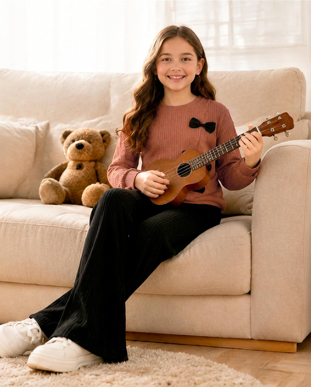 Girls Clothes 6-12Y Teen Girl Bow Outfits Kids Winter Clothing