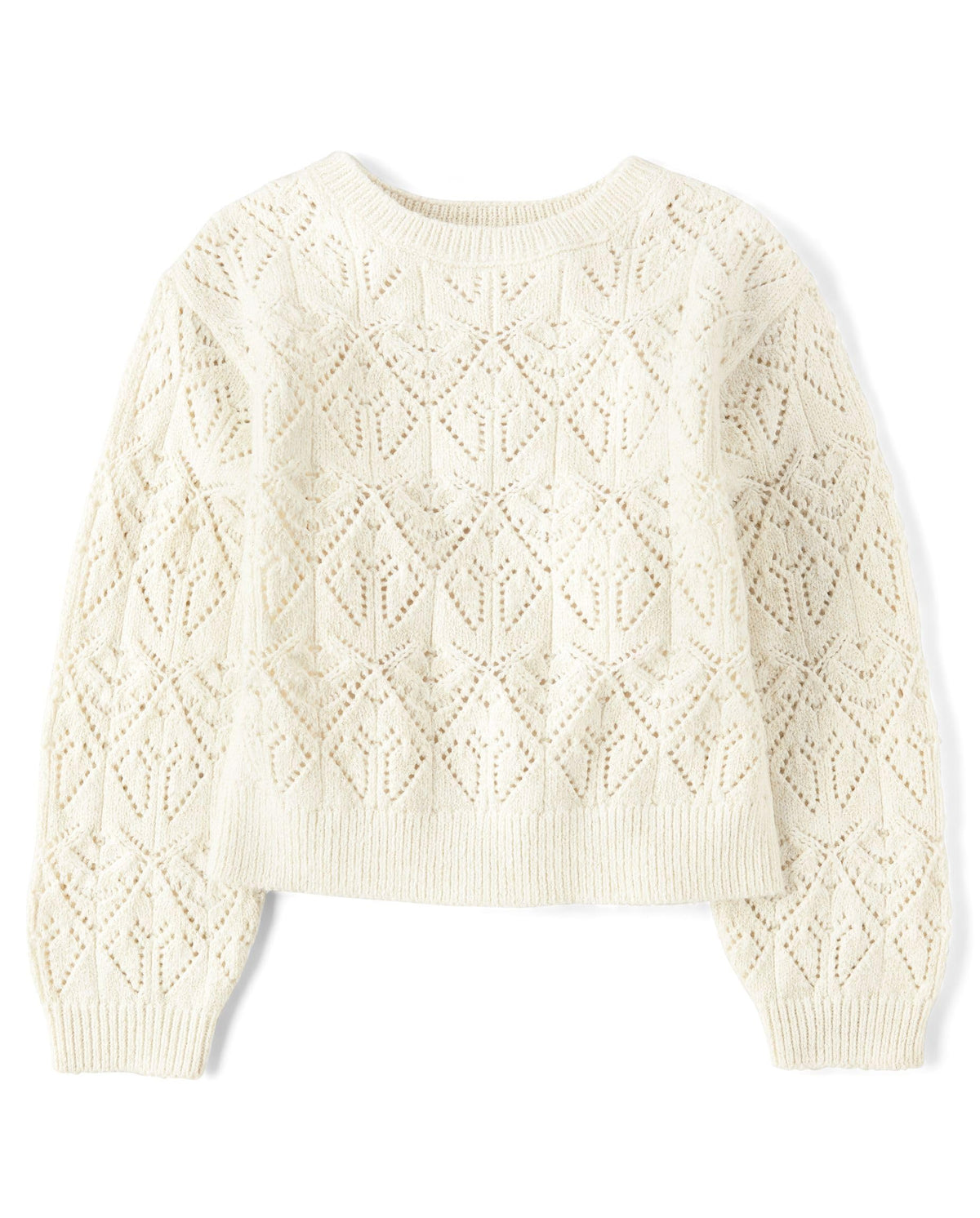 The Children's Place Girls' Long Sleeve Crew Neck Pullover Sweater