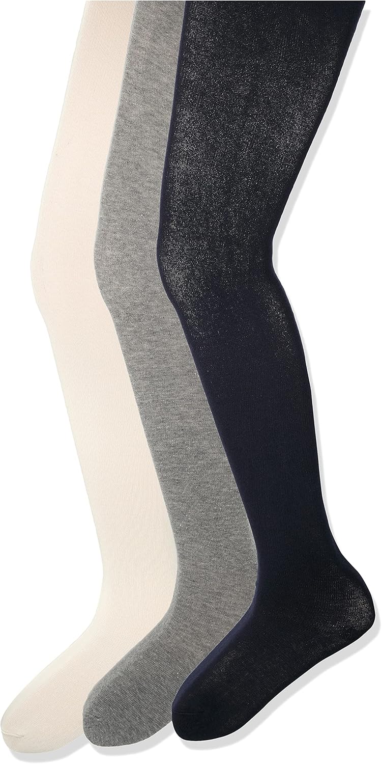 Amazon Essentials Girls' Stretchy Cotton Tights