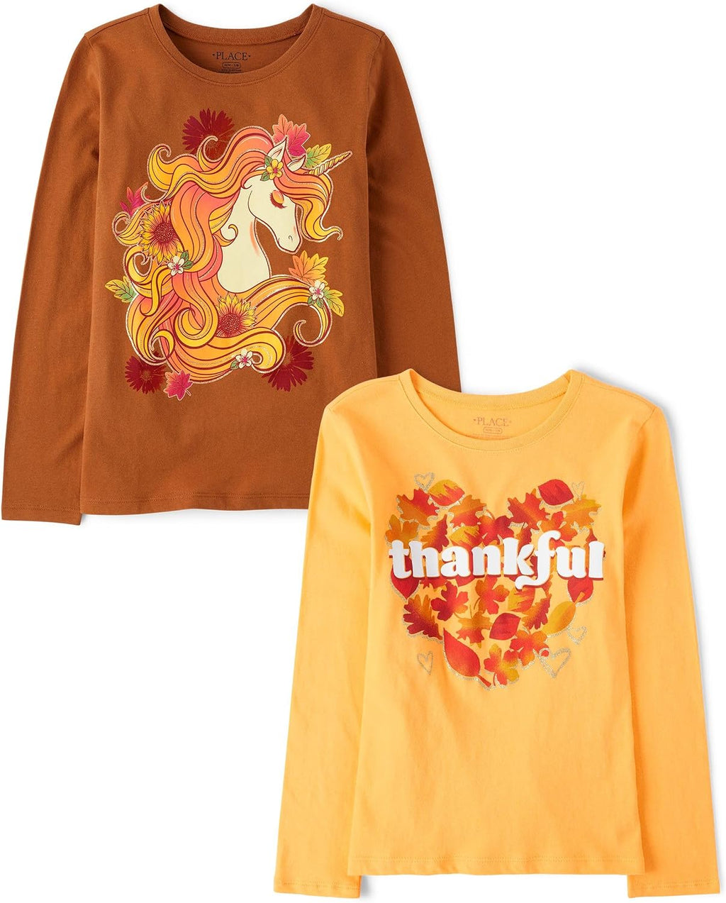 The Children's Place Kids' All Holidays,Birthdays Long Sleeve Graphic T-Shirts,2 Pack