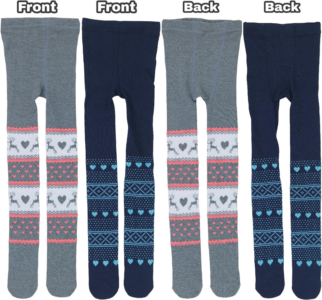 ToBeInStyle Girl’s Pack of 6 Opaque Knit Density Pull-On Warm Winter Tights