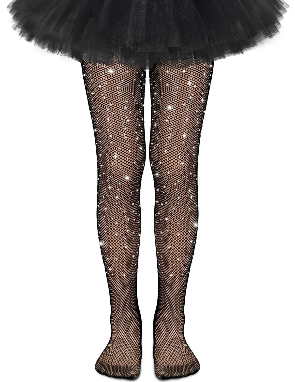 Sarfel Kids Fishnet Stockings Girls Fishnet Tights Toddler Glitter Tights Sparkle Tights for Girl Halloween Tights Rhinestone