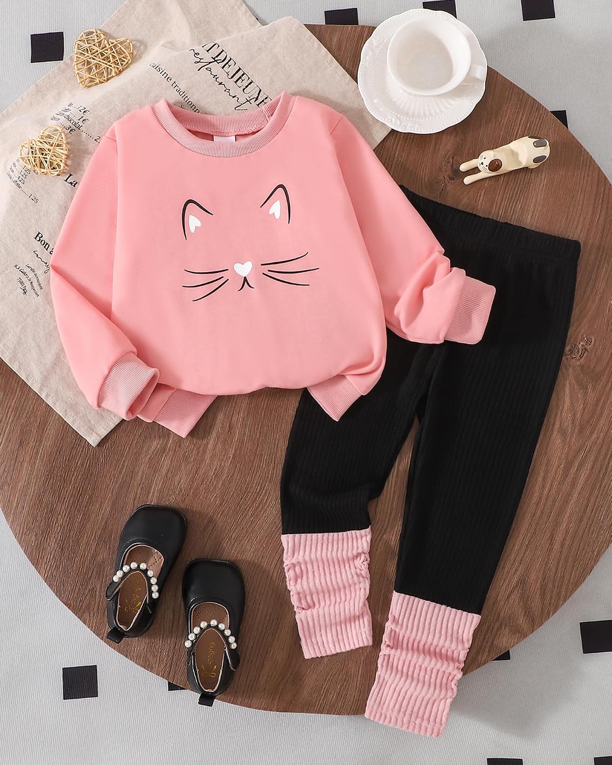 Toddler Girl Clothes Little Kids Fall Outfits Winter Sweatshirt Pants Set
