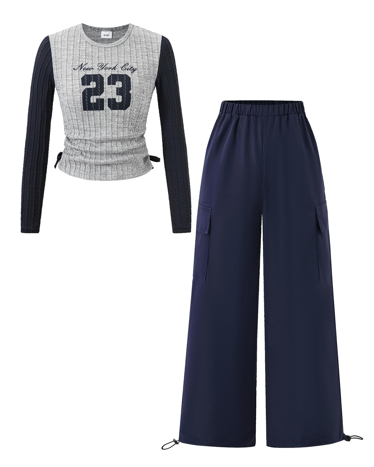 Girls Clothes 2 Piece Fall Winter Cargo Pants Outfits For Teen 5-14
