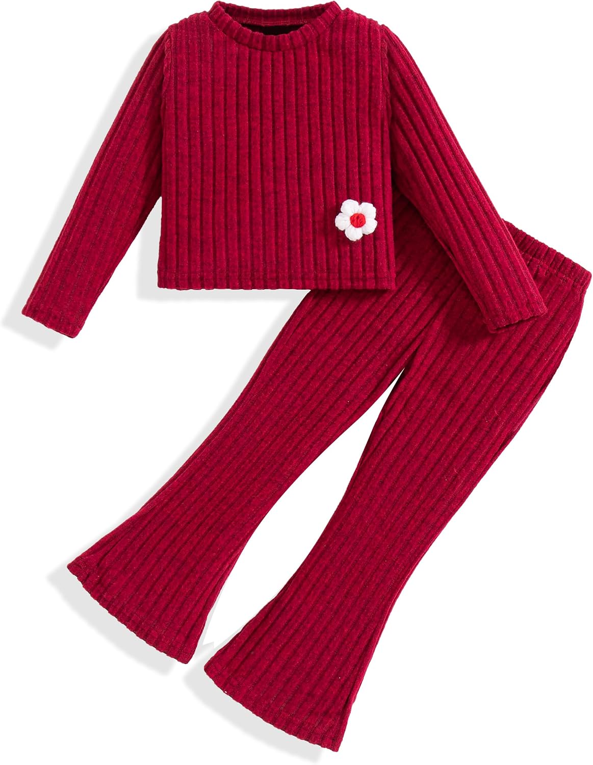 Toddler Girl Clothes Ribbed Fall Winter Outfits for Girls 2-8 Year