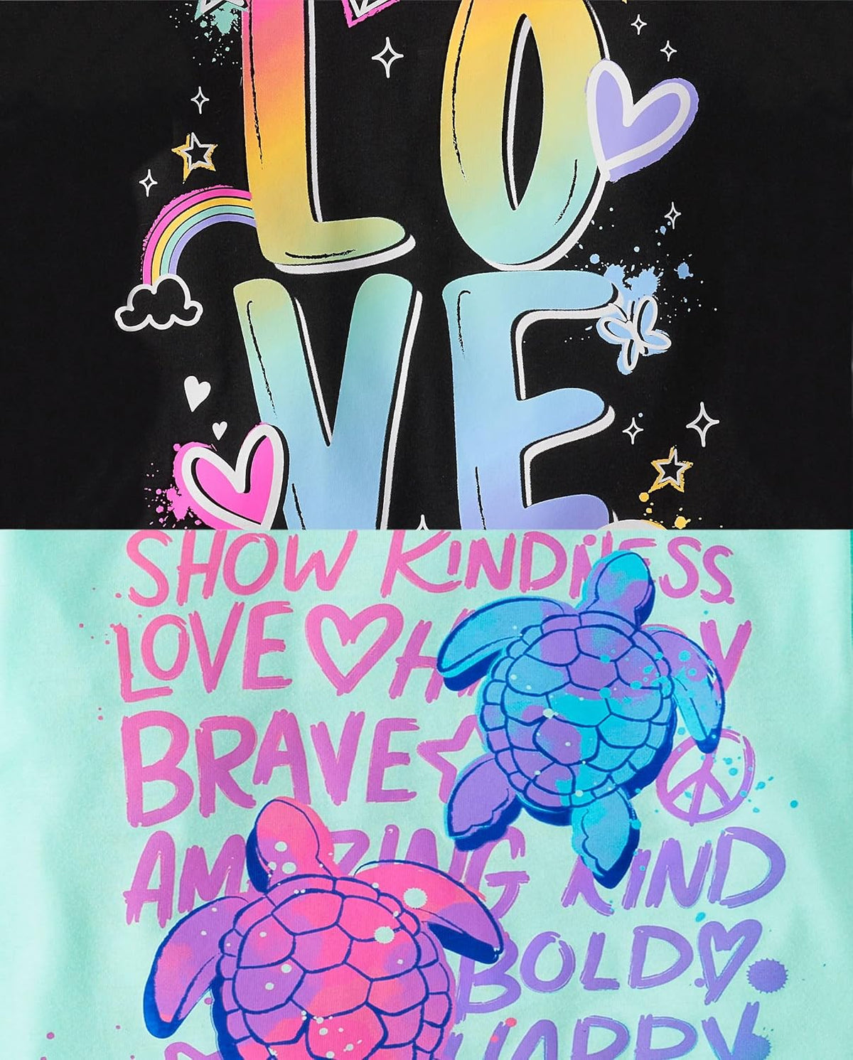 The Children's Place Girls' Unicorns,Sports,Butterflies Long Sleeve Graphic T-Shirts,5 Pack