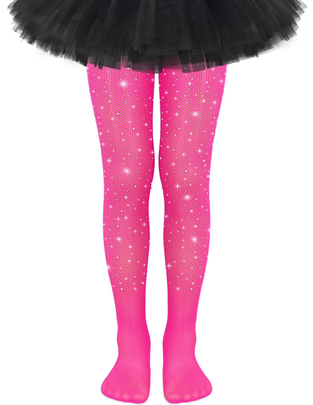Sarfel Kids Fishnet Stockings Girls Fishnet Tights Toddler Glitter Tights Sparkle Tights for Girl Halloween Tights Rhinestone