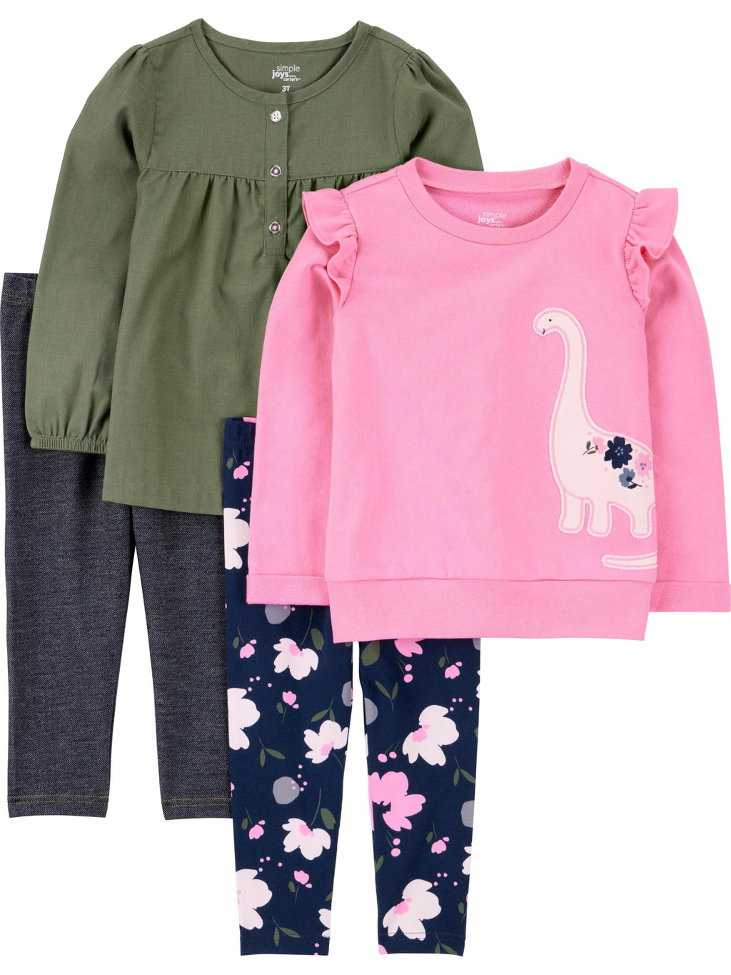 Simple Joys by Carter's Girls 4 piece Playwear Set