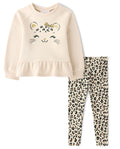 The Children's Place Baby Girls' And Toddler Long Sleeve Active Shirt and Pant, 2 Piece Outfit