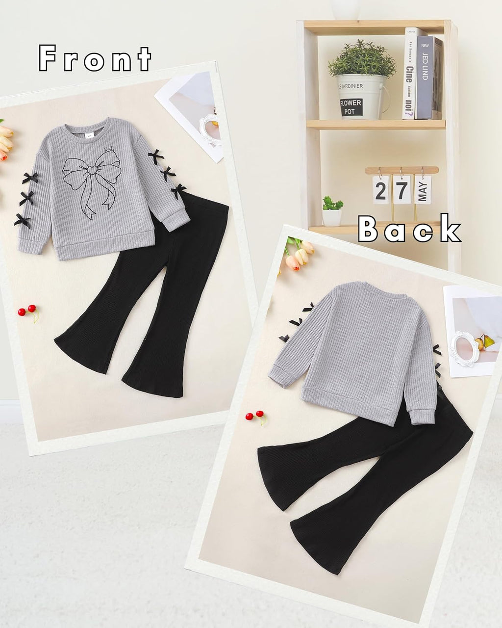 SODLON Girls Clothes Kids Winter Outfits Little Girl Clothing Sets 3-8Y