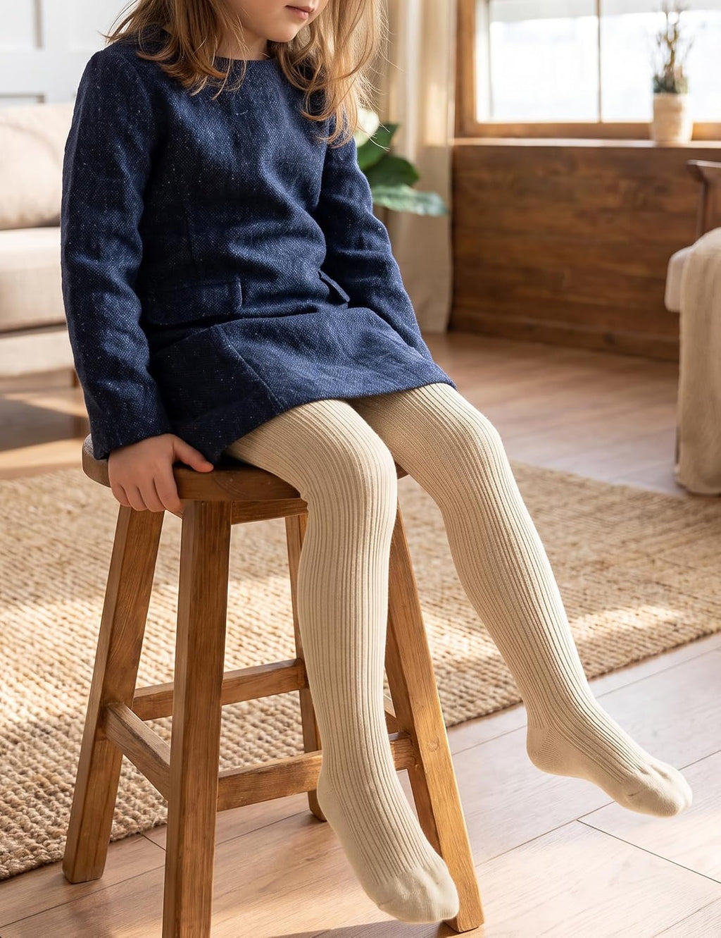CHUNG Toddler Little Girls Cotton Tights Footed Thick Winter Cable Knit Legging Pantyhose Stocking